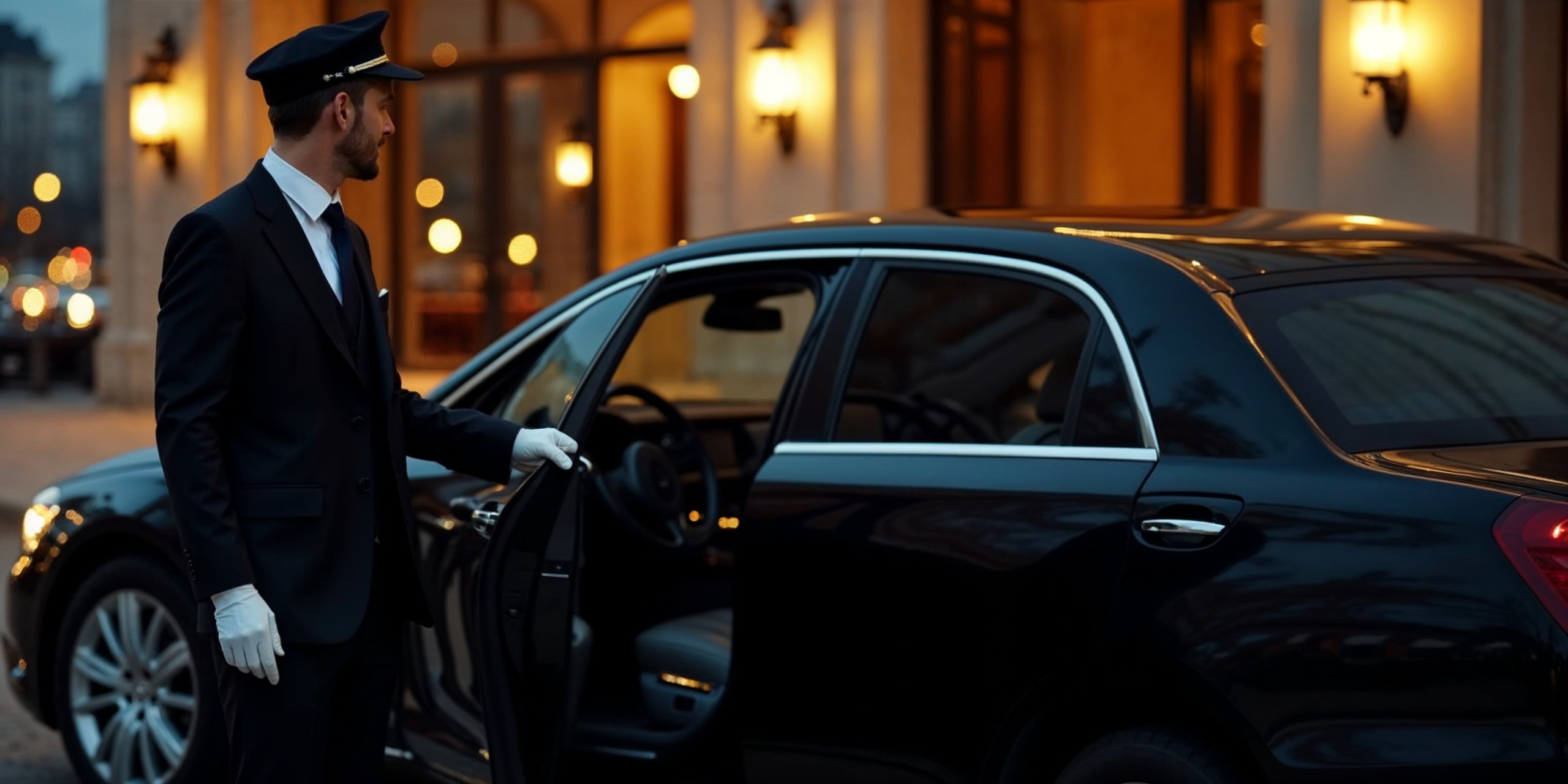 Variety of vehicles driven by chauffeurs.